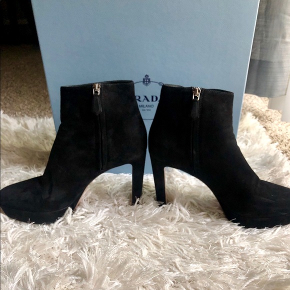 Prada Shoes - Prada Suede Ankle Boots